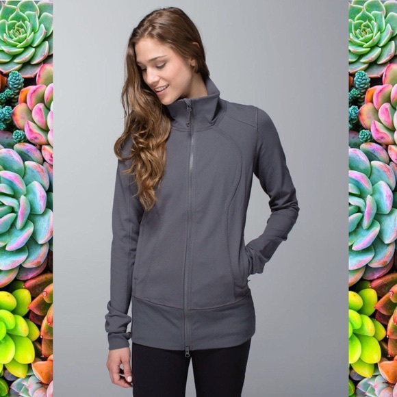 lululemon athletica Jackets & Blazers - Lululemon Athletica Nice Asana Light Soot Yoga Luon Jacket Size 4